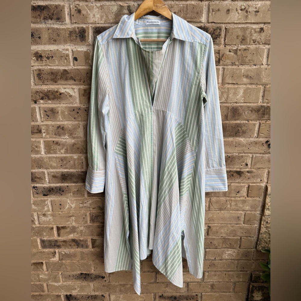 JW ANDERSON Multicolor Striped Long Sleeve Dress Sz 8 - Picture 5 of 11